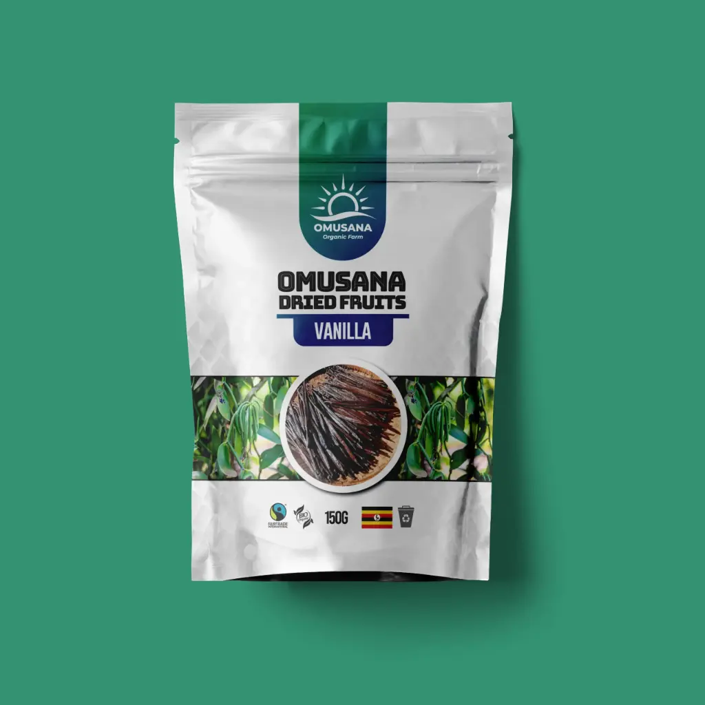 Bio-Sonnengetrocknete Ugandische Vanille, (150g)