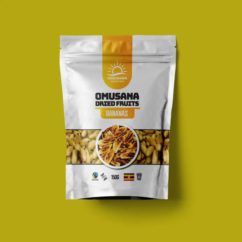 Bio-Sonnengetrocknete Ugandische Süße Bananen, (150g)